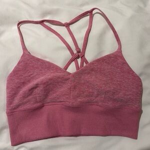 ALO Yoga Pink Cross-Back Sports Bra